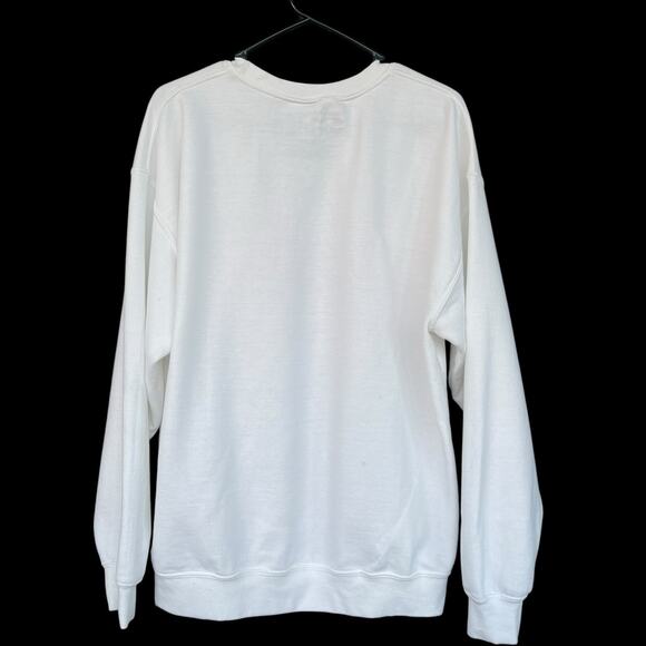 Justin Bieber Our World Crewneck Sweatshirt Unisex Large White Movie Promo - Picture 2 of 8